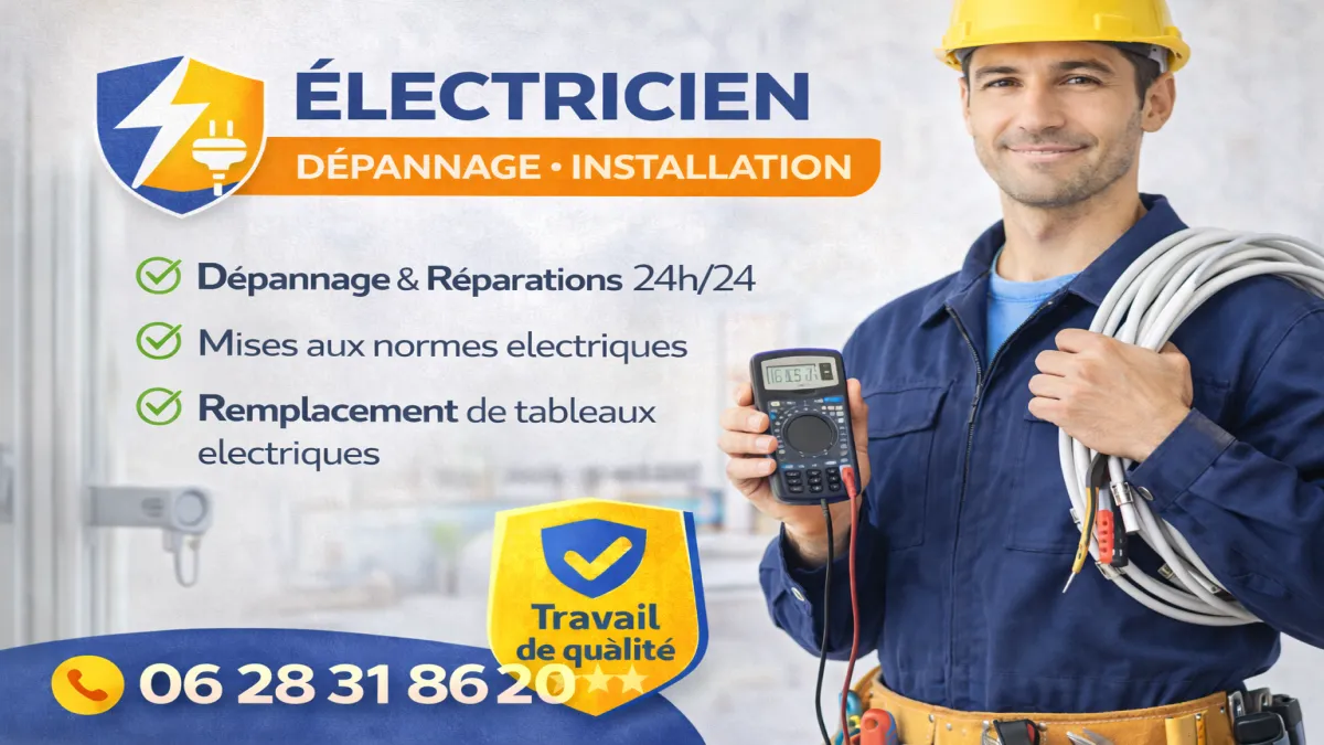 Dépannage électricité à Marseille 13001 pour panne électrique, court-circuit et urgence rapide